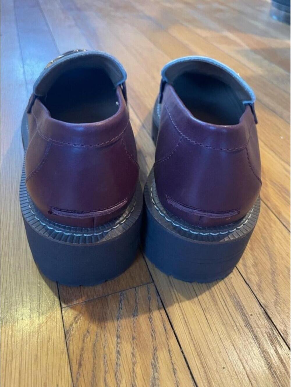 Sam Edelman Women's Laurs Lug Sole Shoe Two Tone Burgundy Cream US 7 - Picture 15 of 15